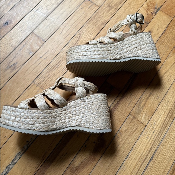 Free People Natural Braided Espadrille Wedges - Picture 6 of 7